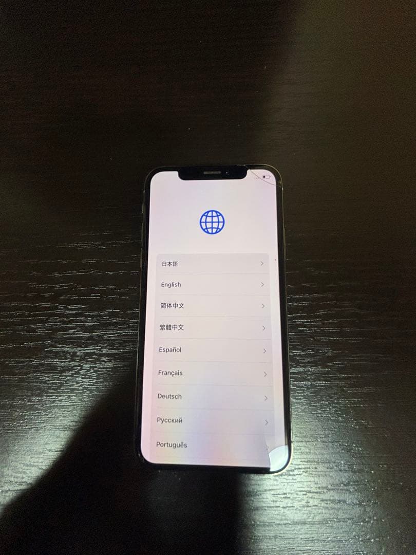 iphone X 64GB 画面右上角にひび　中古