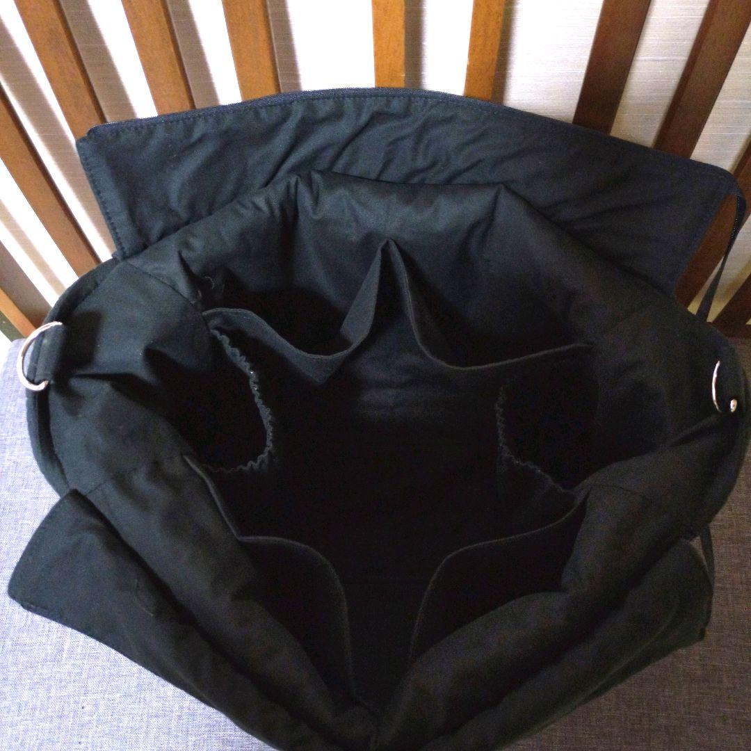 カフェモカ　ポケットいっぱいヌビバッグ　ファスナーバッグ　ハンドメイド