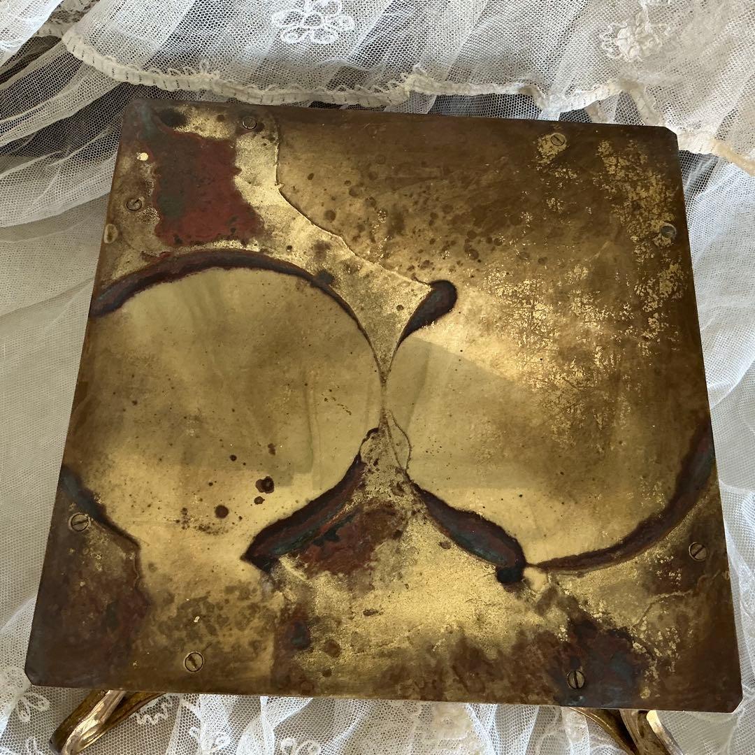 ＊希少＊１９世紀フランスアンティーク　ブロンズ×金鍍金　ディスプレイ台　ポワドレ