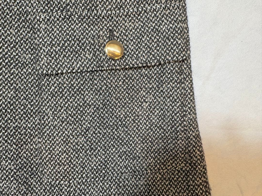 美品★M-premier★エムプルミエ★ツイードワンピース★黒★ジャンスカ