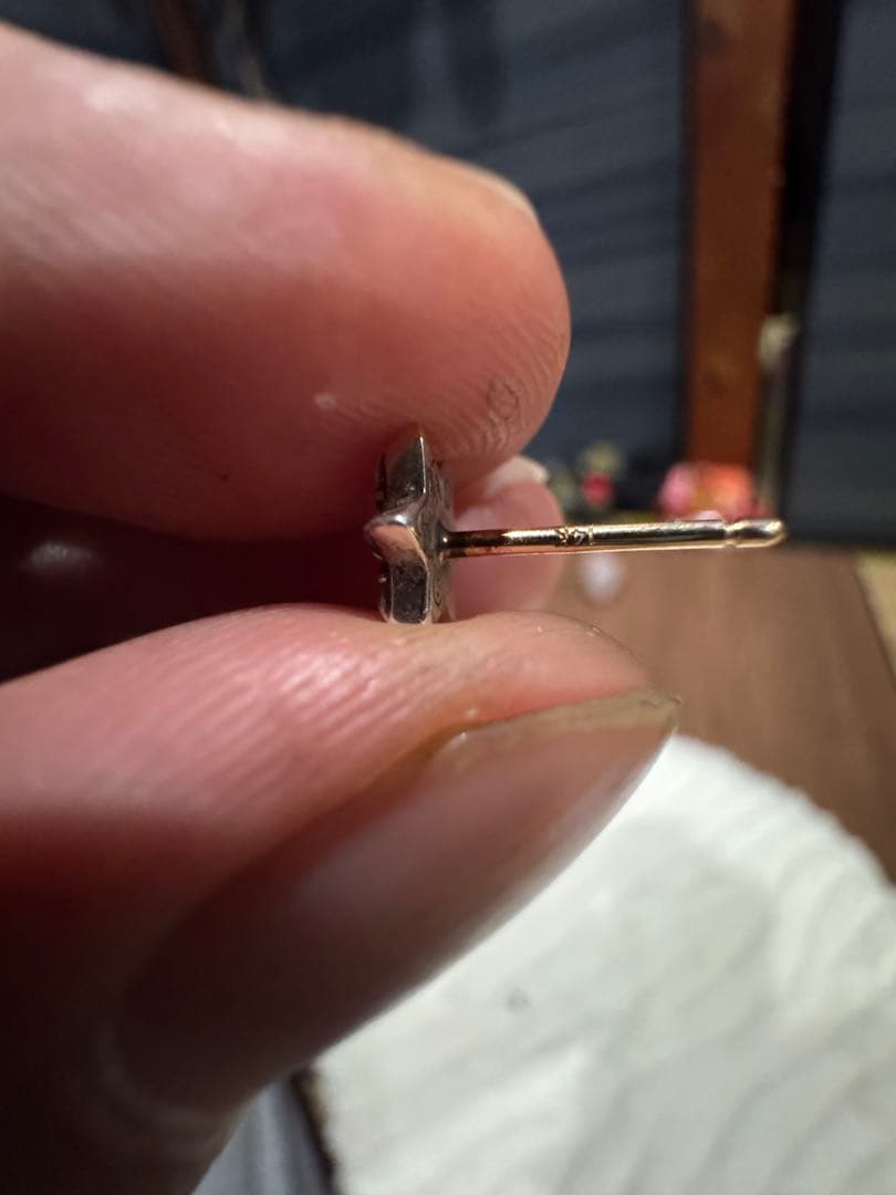 T*O様 クロムハーツ　星型スタッドピアス シルバー,14K