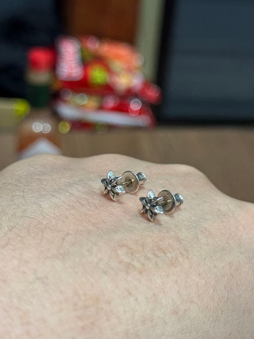 T*O様 クロムハーツ　星型スタッドピアス シルバー,14K