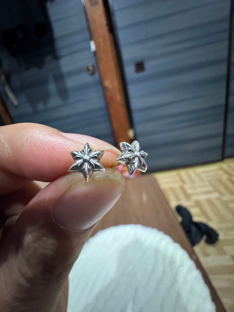 T*O様 クロムハーツ　星型スタッドピアス シルバー,14K