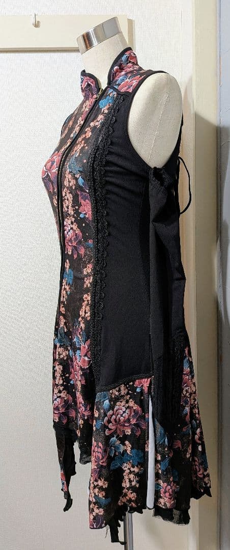 ★OZZ ONESTE★和柄チャイナ風デザインジップワンピース★