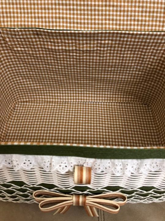 姐様　オーダーソーイングボックスカゴ完成品