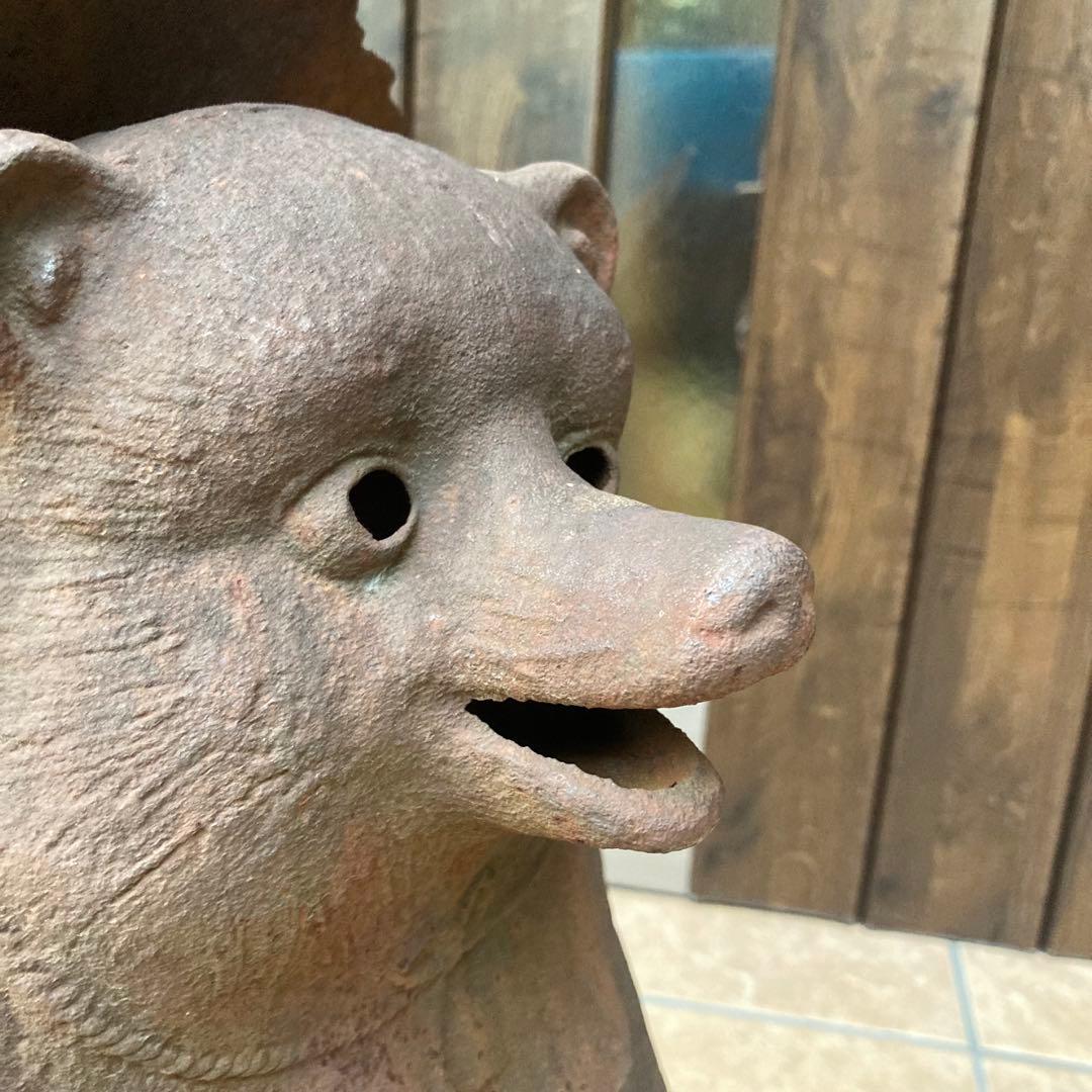 たぬき狸レトロ鉄製　柳森神社おたぬき様　福寿神の狸　STEINS;GATE信楽焼