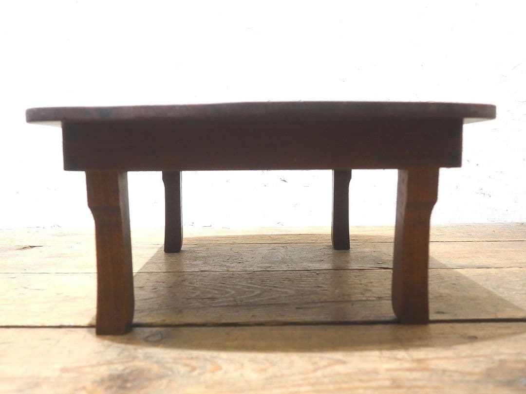 1312 折りたたみ式　小ぶりな角ちゃぶ台　座卓　ローテーブル　古家具　レトロ