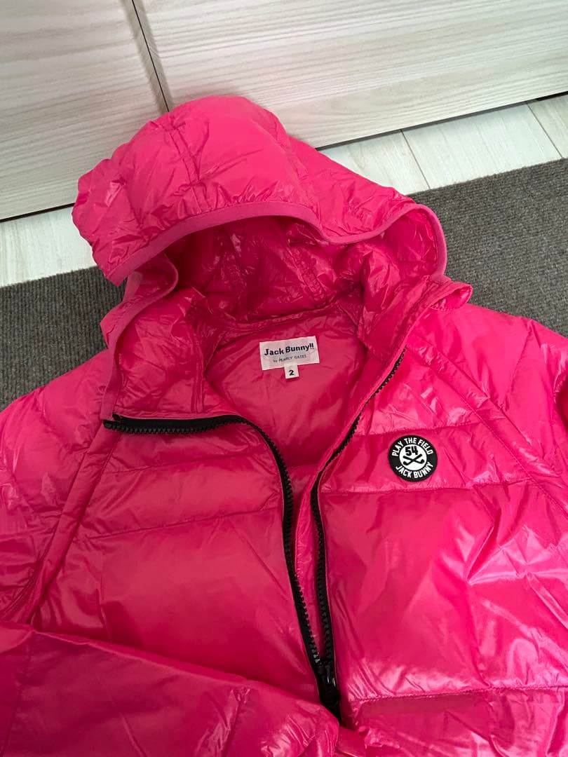 ☆美品☆Jack Bunny!! フード付きダウンジャケット ピンク