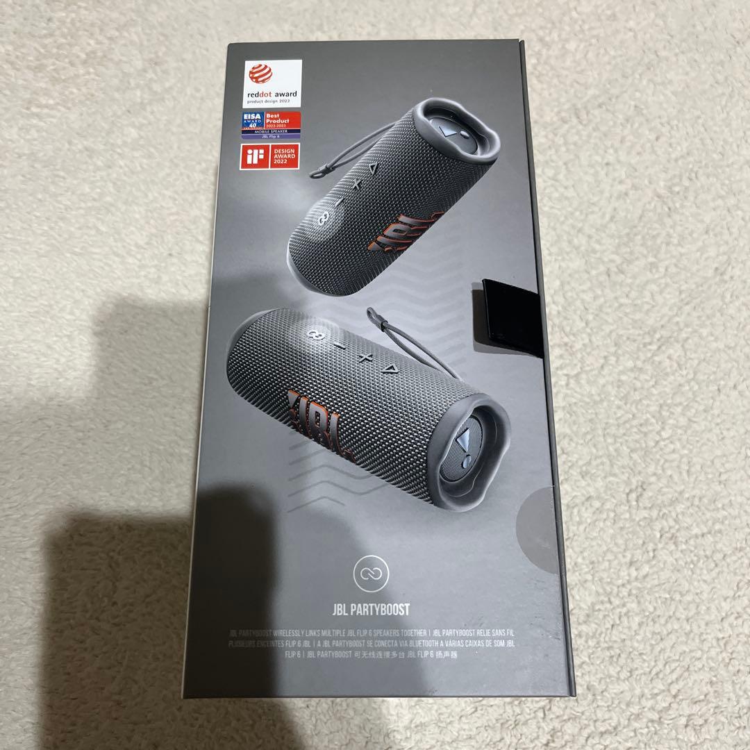 【新品未使用】JBL FLIP6GLEYブルートゥーススピーカー　グレー