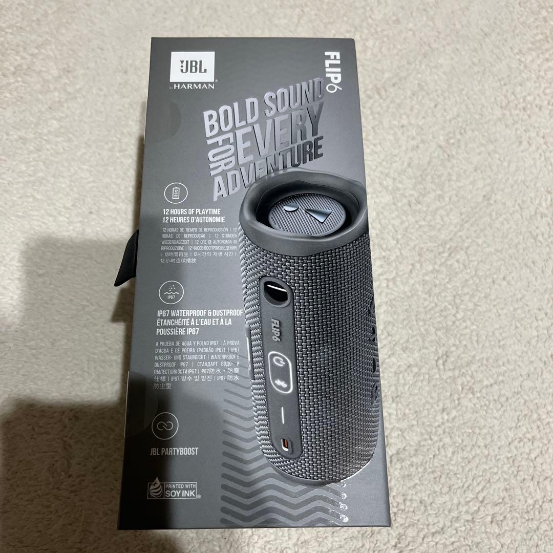 【新品未使用】JBL FLIP6GLEYブルートゥーススピーカー　グレー