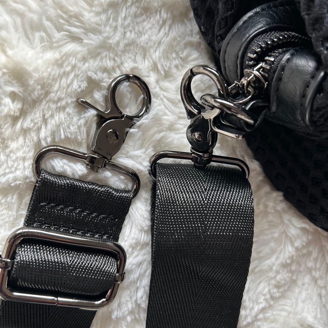 nouerメッシュ素材 ブラック トートバッグ