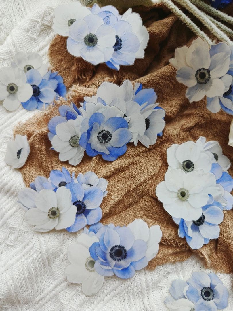 娜娜工坊《霜天染蓝》海外マスキングテープ マステ 【2715】