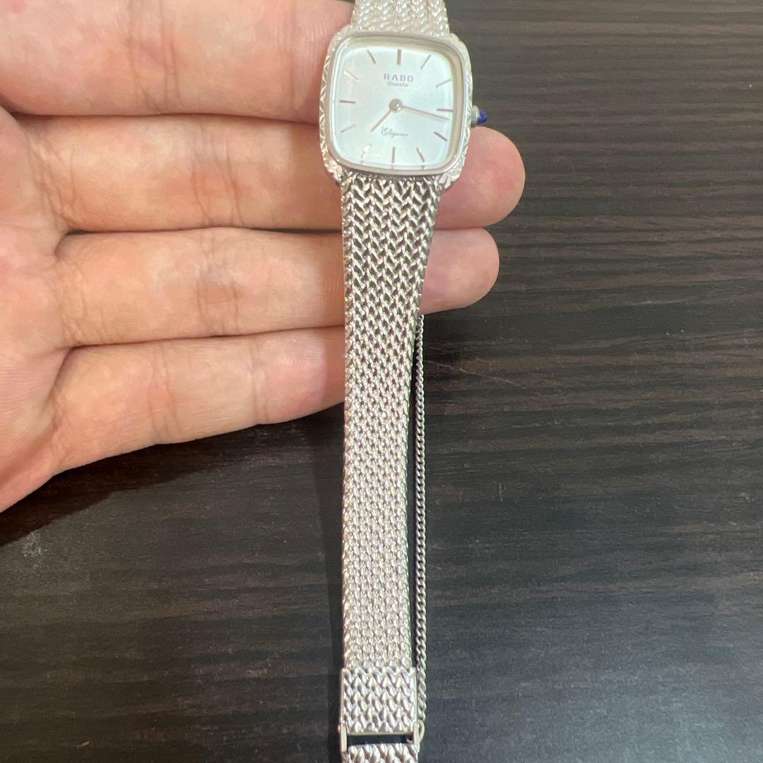 RADO Elegance クォーツ時計 シルバー　不動品