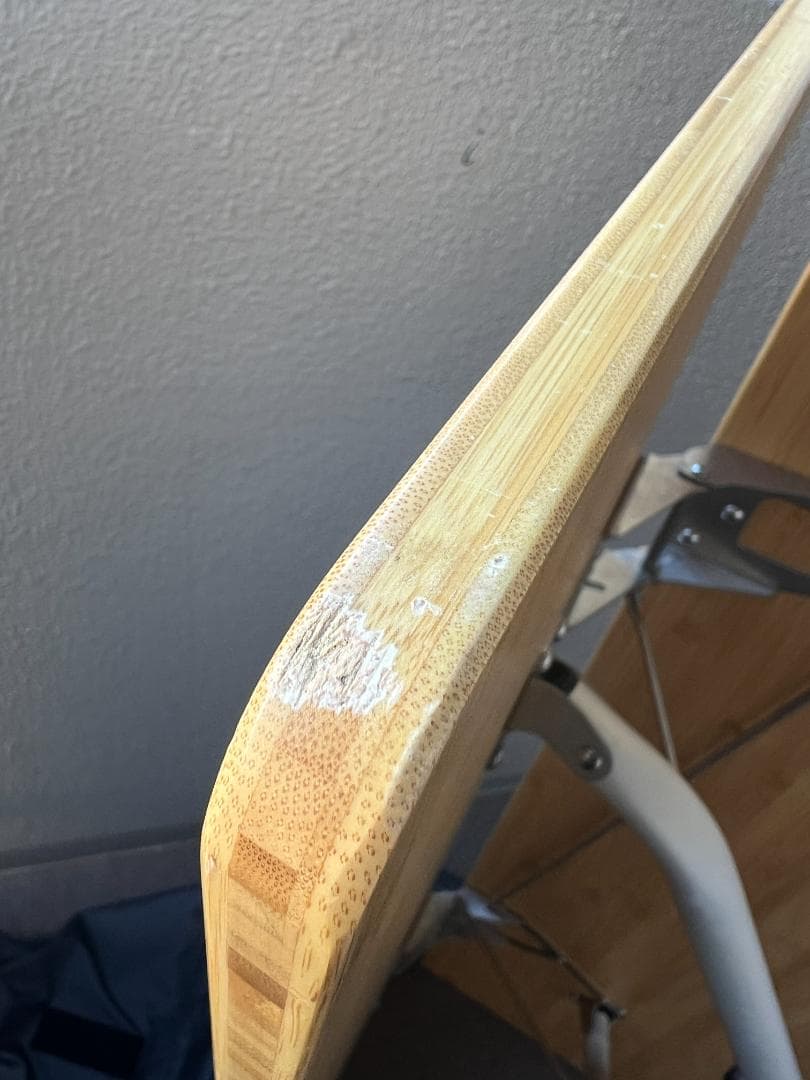 （美品）ワンアクションテーブルロング竹 　LV-015TR