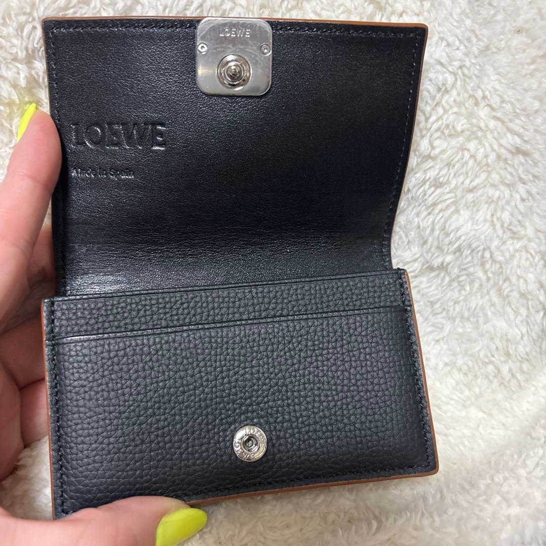 【美品】LOEWE アナグラムビジネスカードホルダー