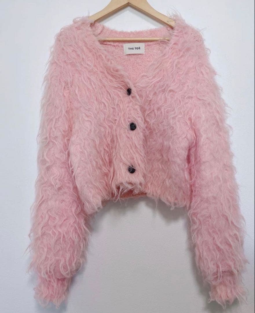 THETOE SHAGGY CARDIGAN ピンクM すぐ発送可