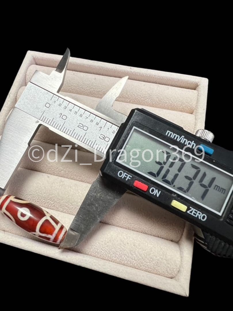 【一点限り／バイカラー】dZI ジービーズ 西蔵 赤瑪瑙夢幻蓮花二眼天珠