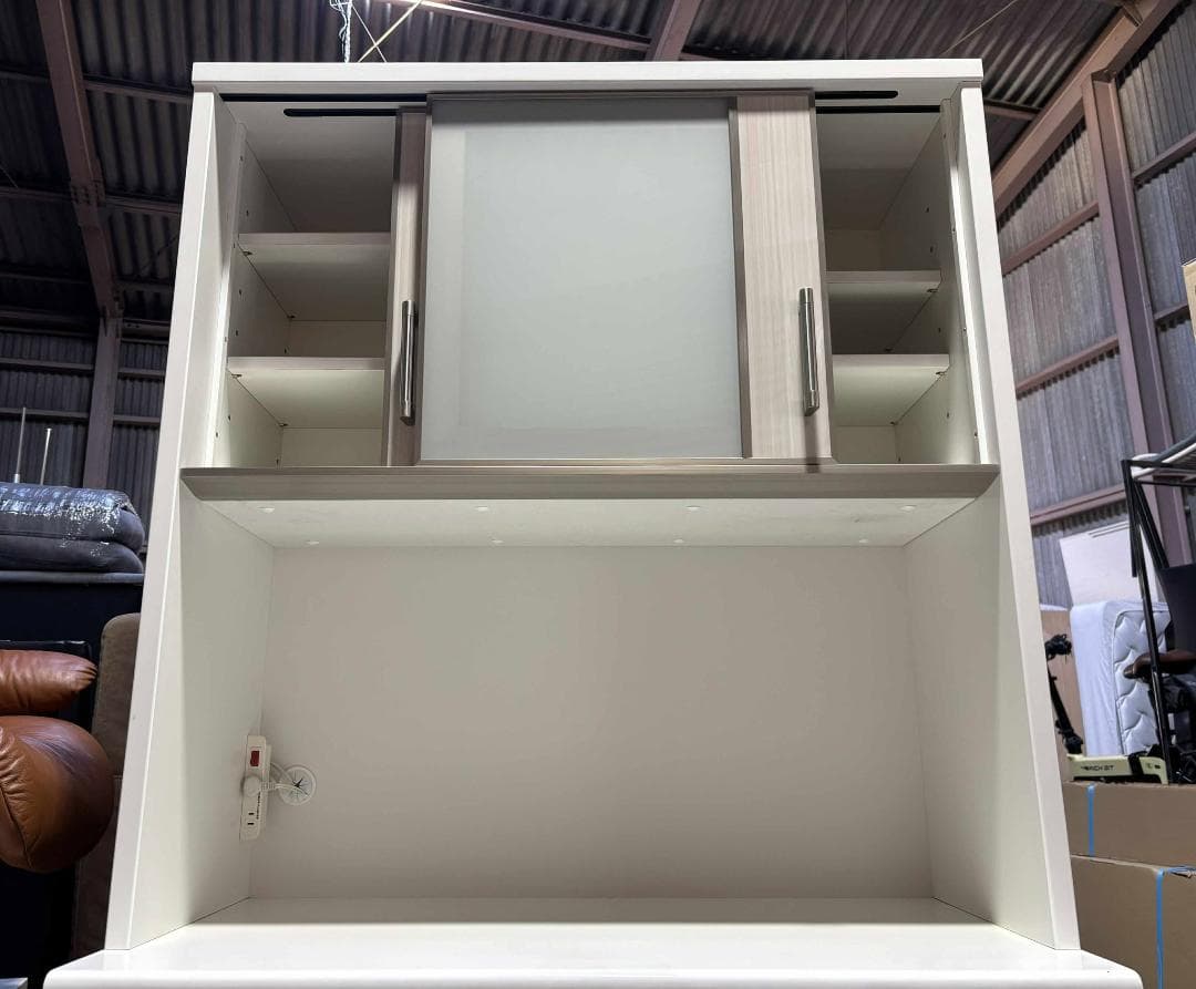 NITORI ポスティアシリーズ 幅105cmキッチンボード、食器棚、Used