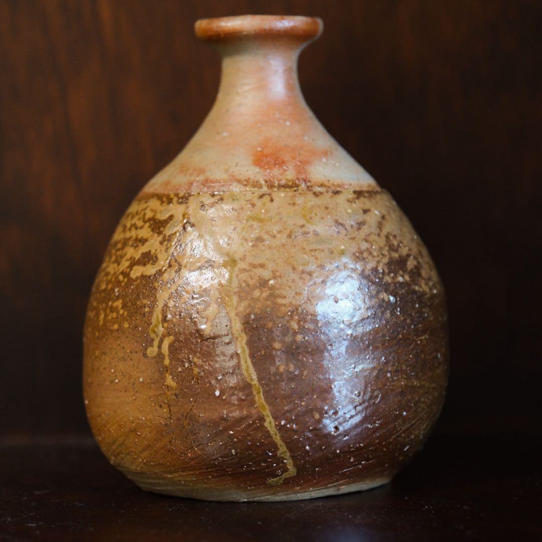 備前焼　金重素山　（人間国宝 金重陶陽の弟）備前徳利 共箱