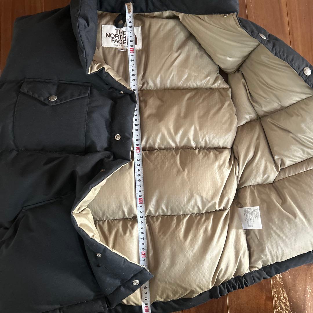 THE NORTH FACE ブラック ダウンベスト　USA製　茶タグ