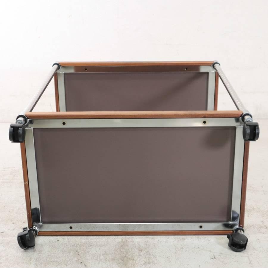  ERECTA ホームエレクター ウッドシェルフ ワゴン ウォールナット