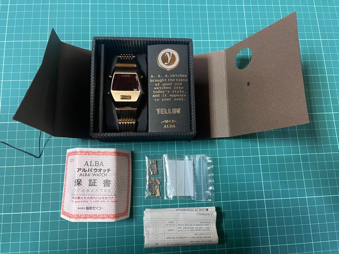 SEIKO ALBA AKA YELLOW 限定モデル ゴールド 電池交換済