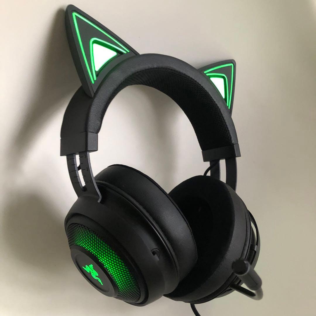 Razer Kraken Kitty ゲーミングヘッドセット 猫耳 ブラック