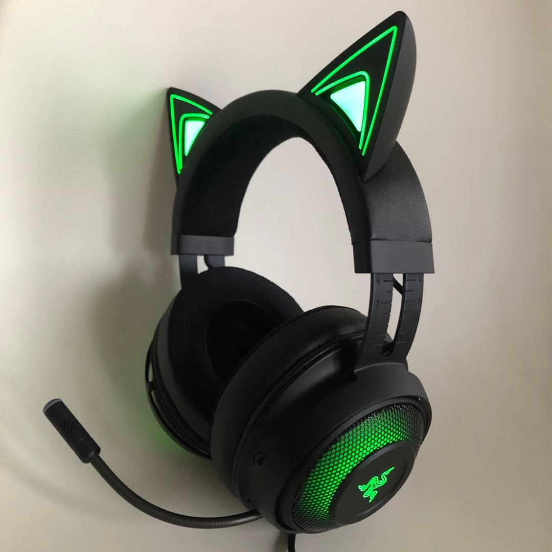 Razer Kraken Kitty ゲーミングヘッドセット 猫耳 ブラック