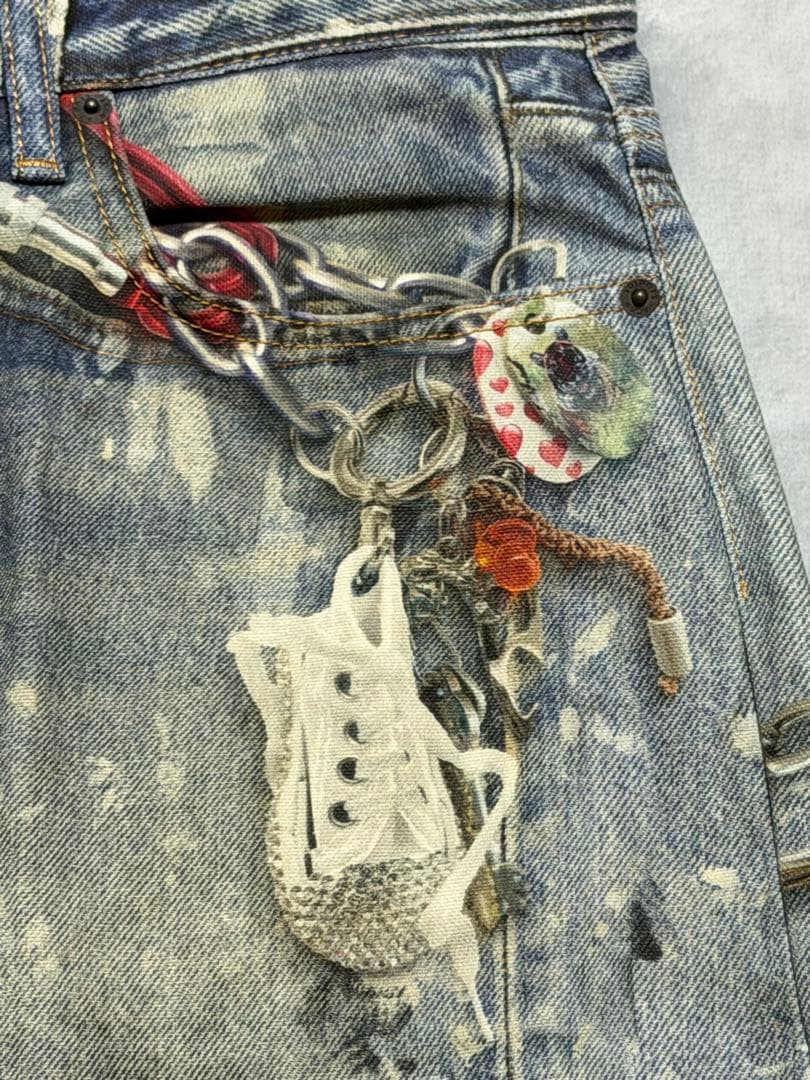 Acne Studios 1981M トロンプルイユ キーチェーンデニム