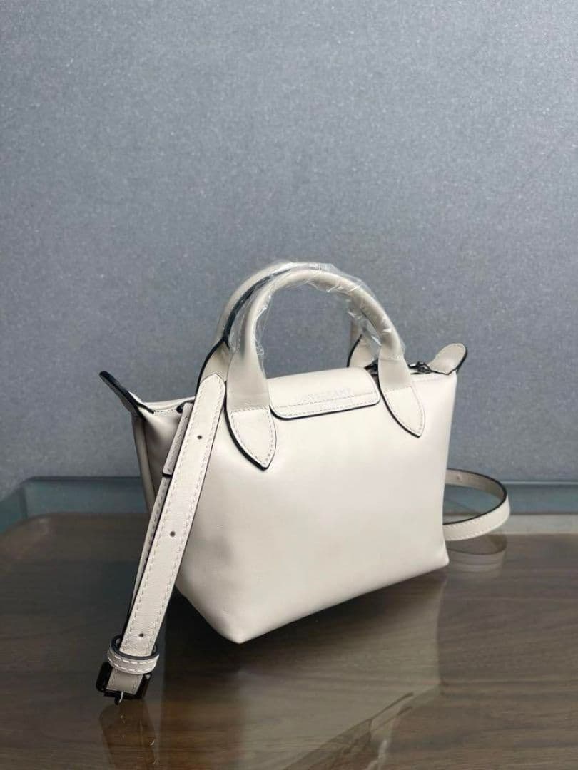 ロンシャン プリアージュ キュイールXS ホワイト