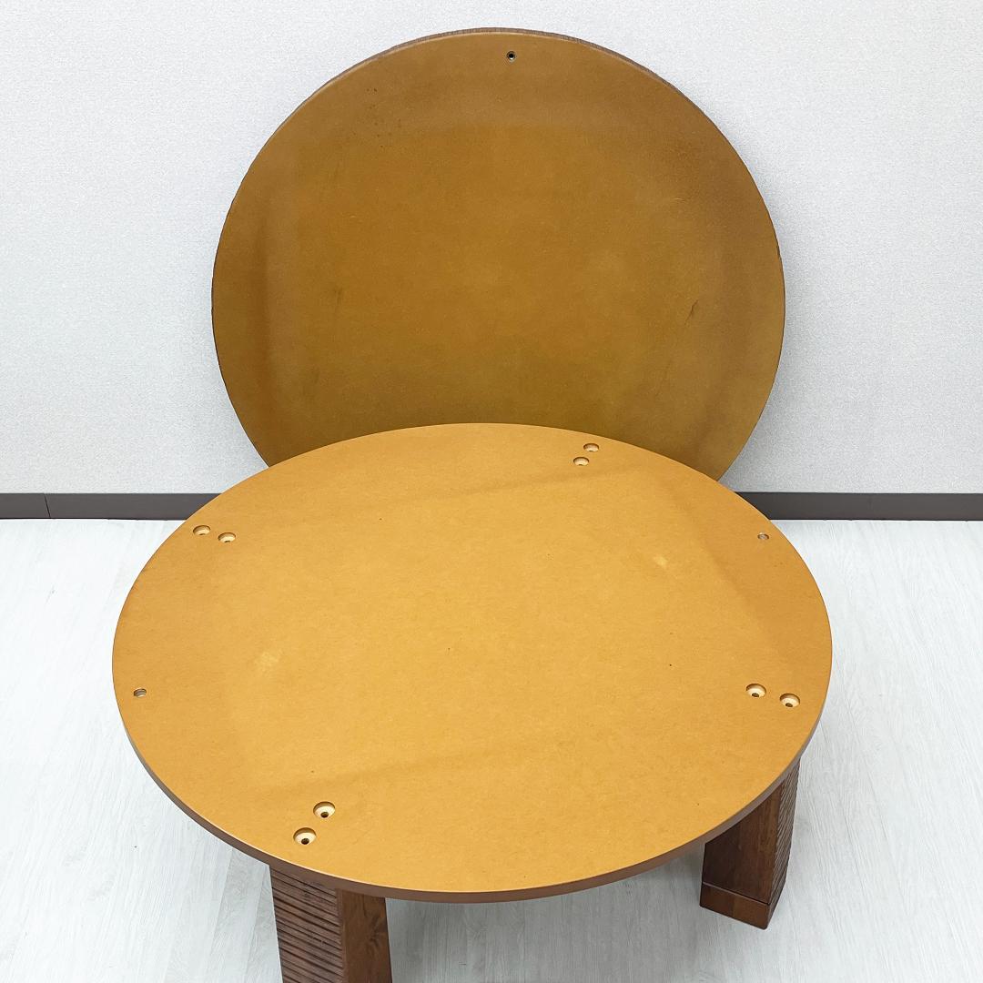 高級 レトロ 民芸調 家具調 円形 丸型 90cm こたつ