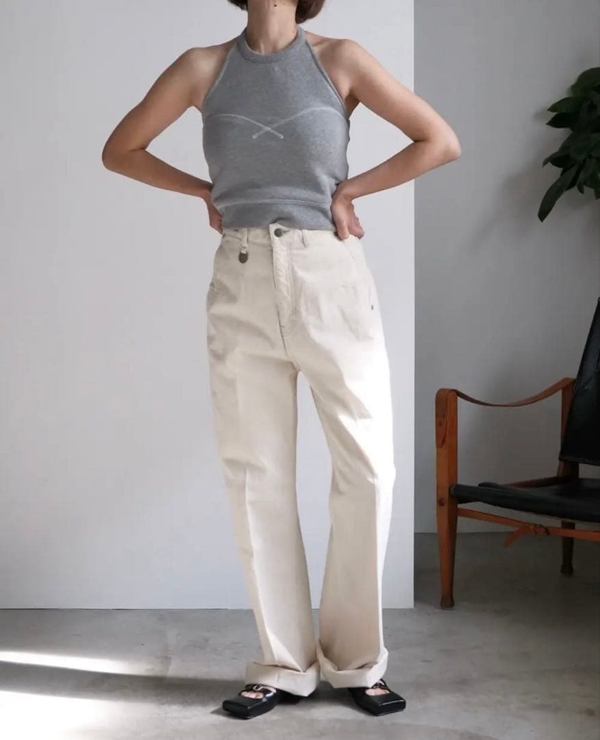 JUN MIKAMI スウェット ホルターネック グレー