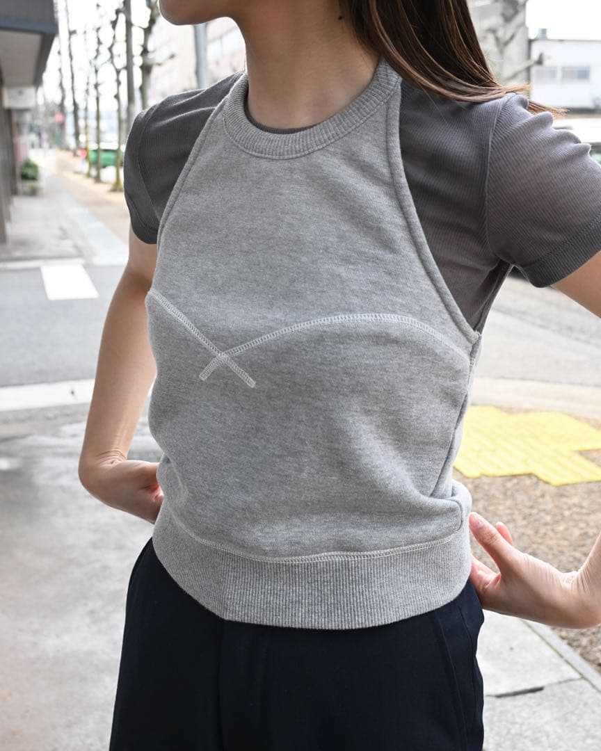 JUN MIKAMI スウェット ホルターネック グレー