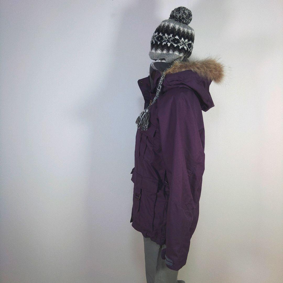 レディース　M　スキー　スノーボードウェア　上下セット　パープル　グレー