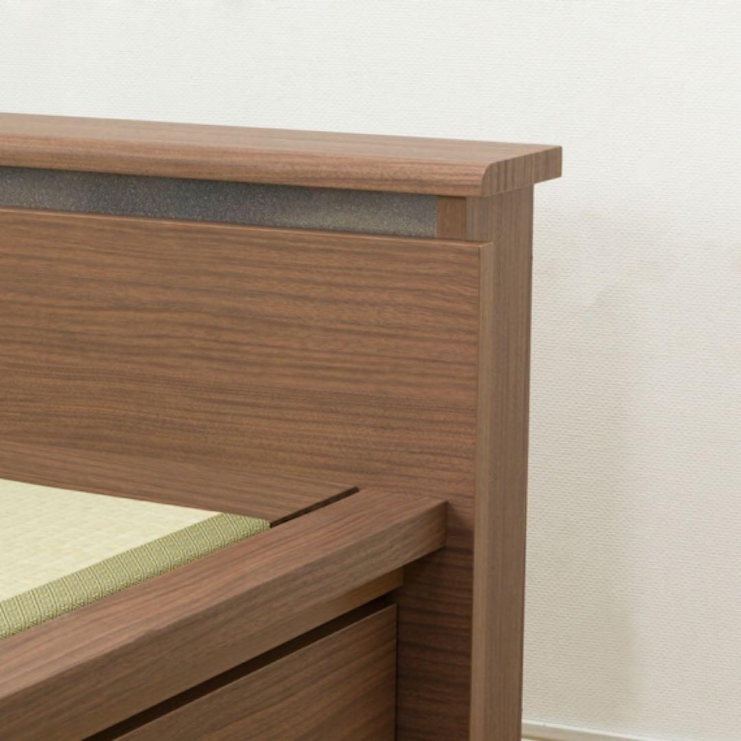 セミダブルベッドフレーム ブラウン 引き出し付き（直接受け取り希望）