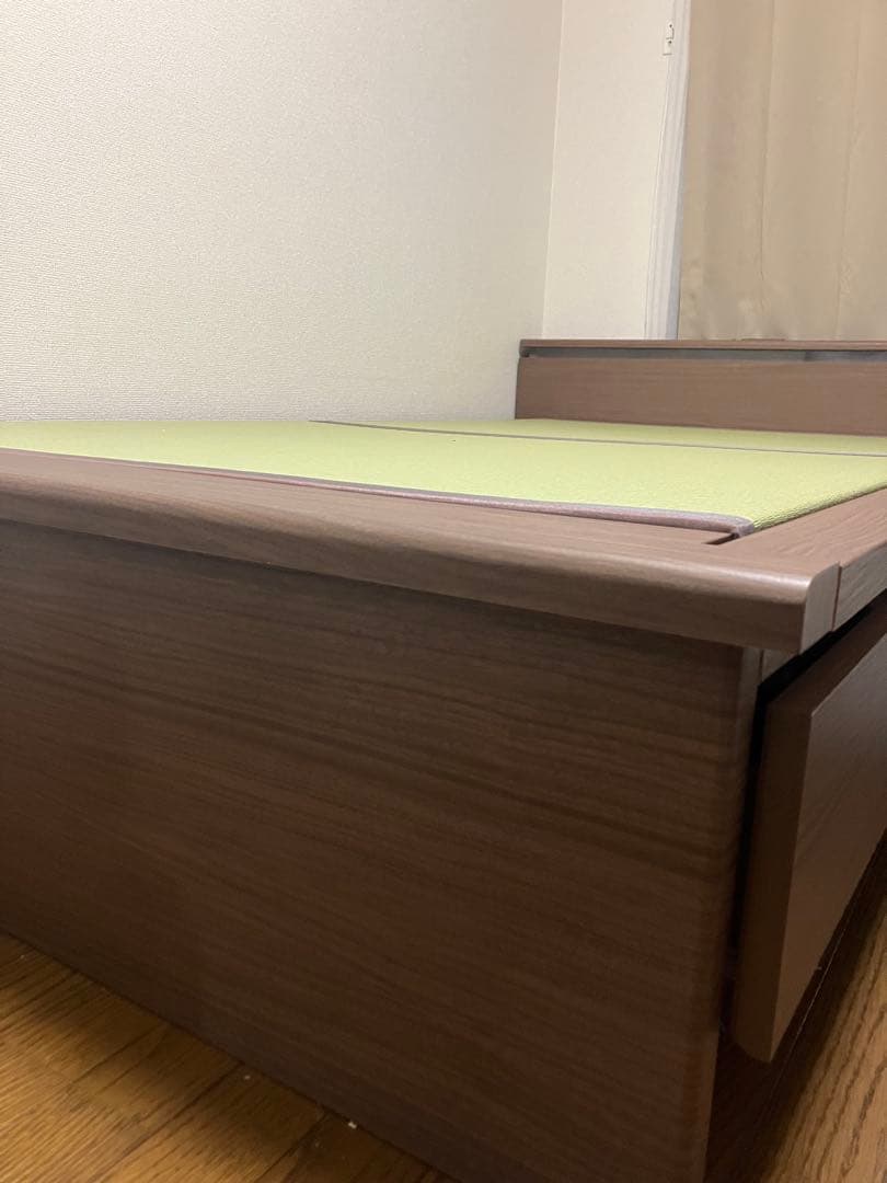 セミダブルベッドフレーム ブラウン 引き出し付き（直接受け取り希望）