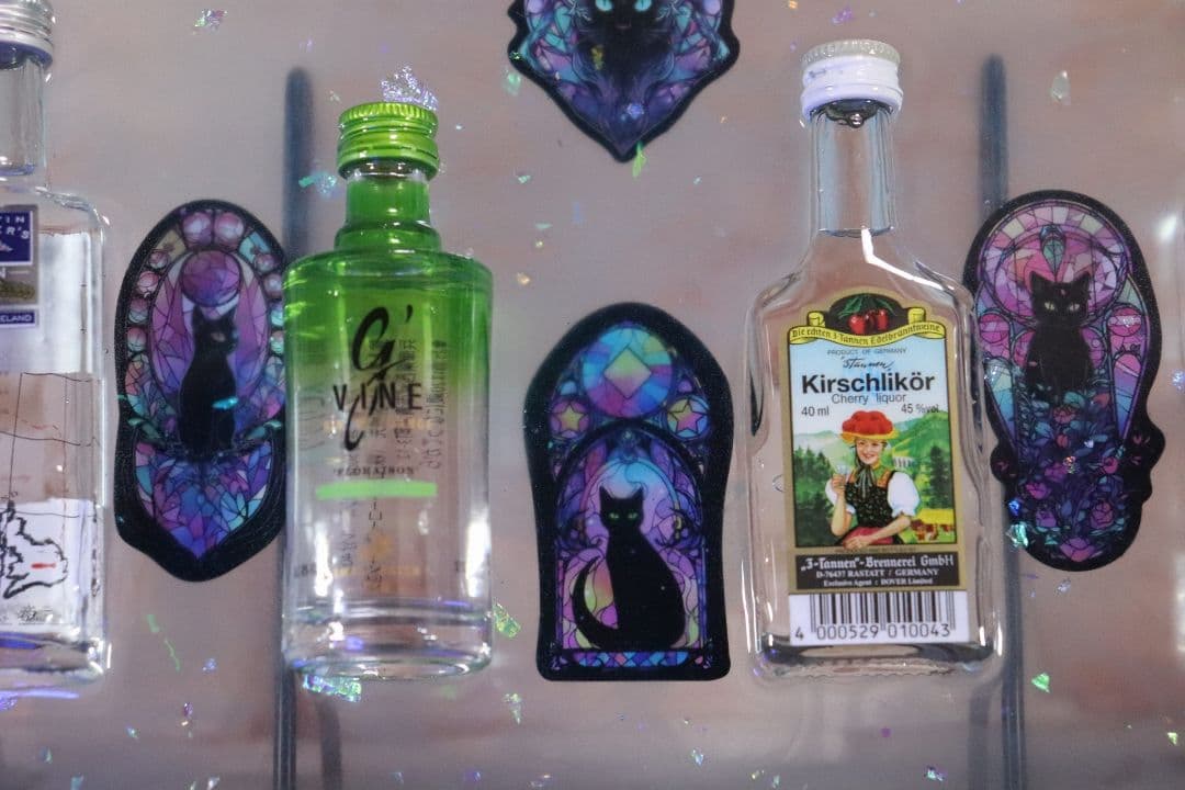 LEDインテリア ハンドメイドレジンアート ミニチュアボトルディスプレイ 酒