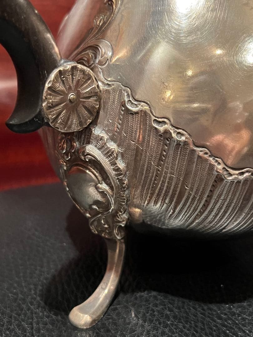 フランス　純銀製　ティーポット　ポット　アンティーク　スターリングシルバー