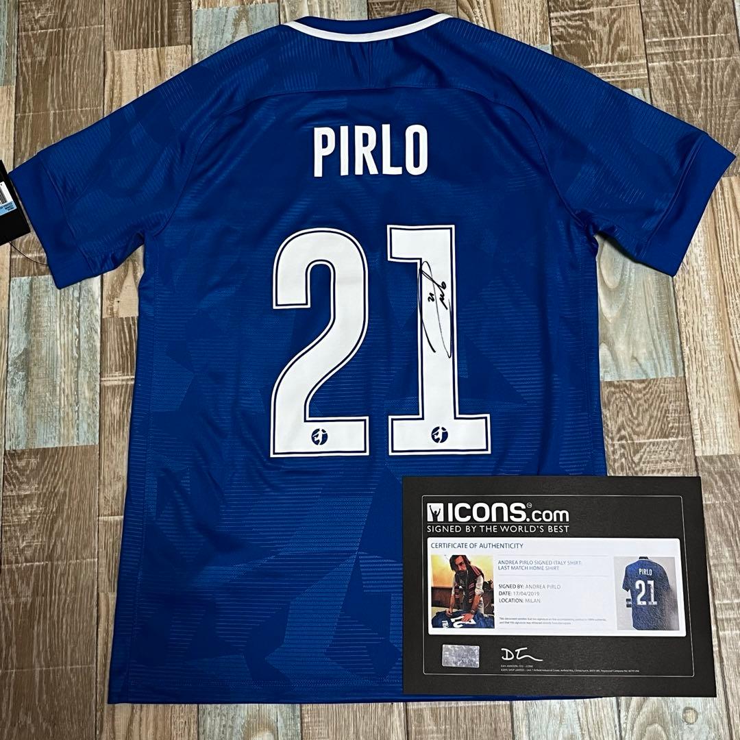 ICONS ユベントス 引退試合 ピルロ 直筆サイン支給品ユニフォーム ミラン