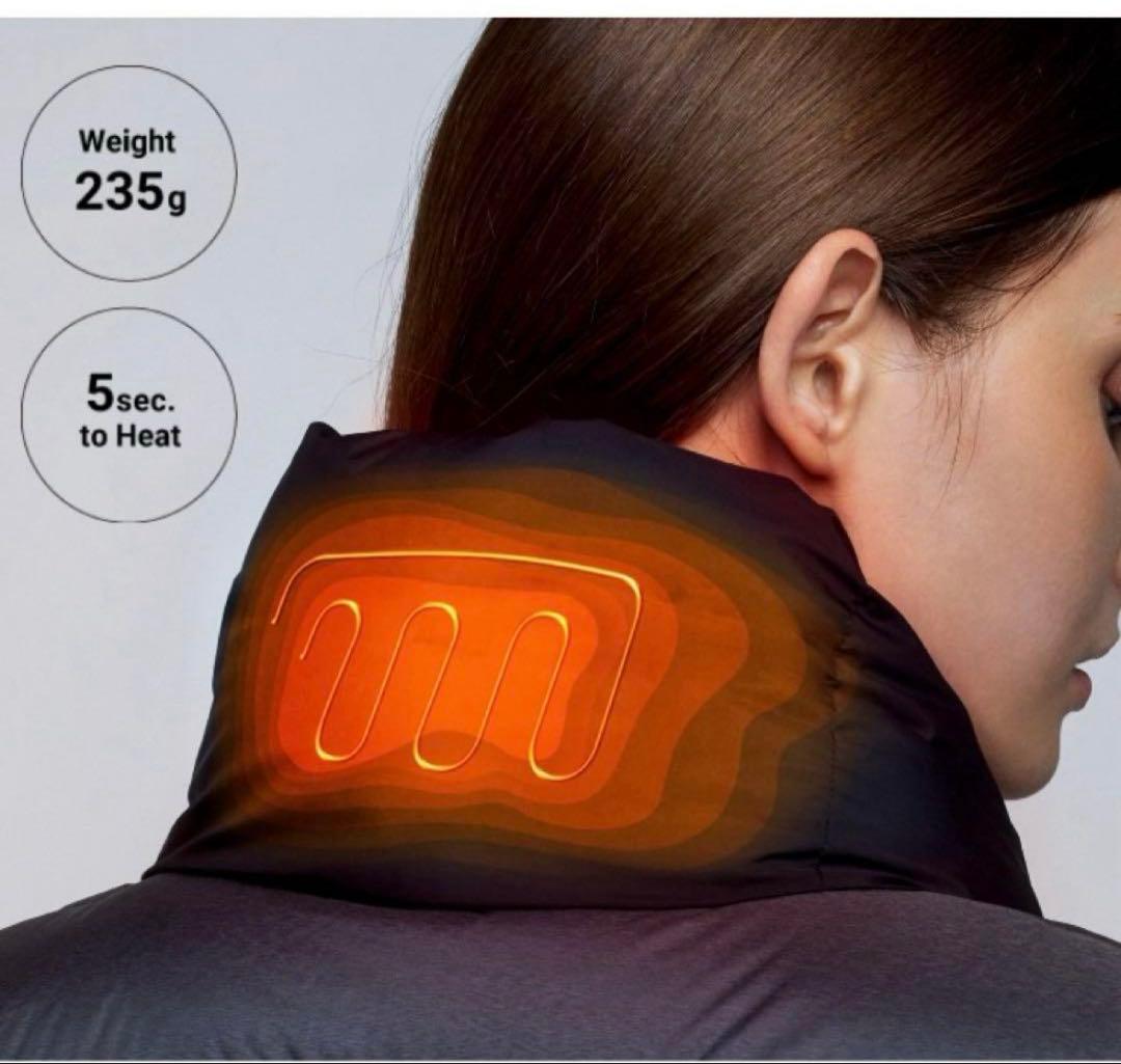 USB充電式 ブラックネックウォーマー