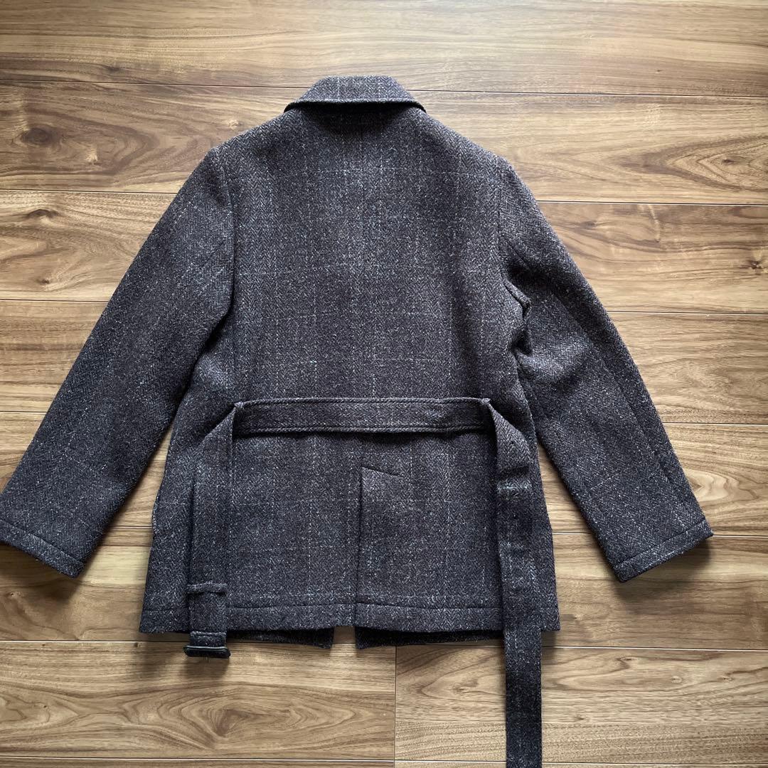 美品MHL コート マーガレットハウエル Harris Tweed ベルト付き