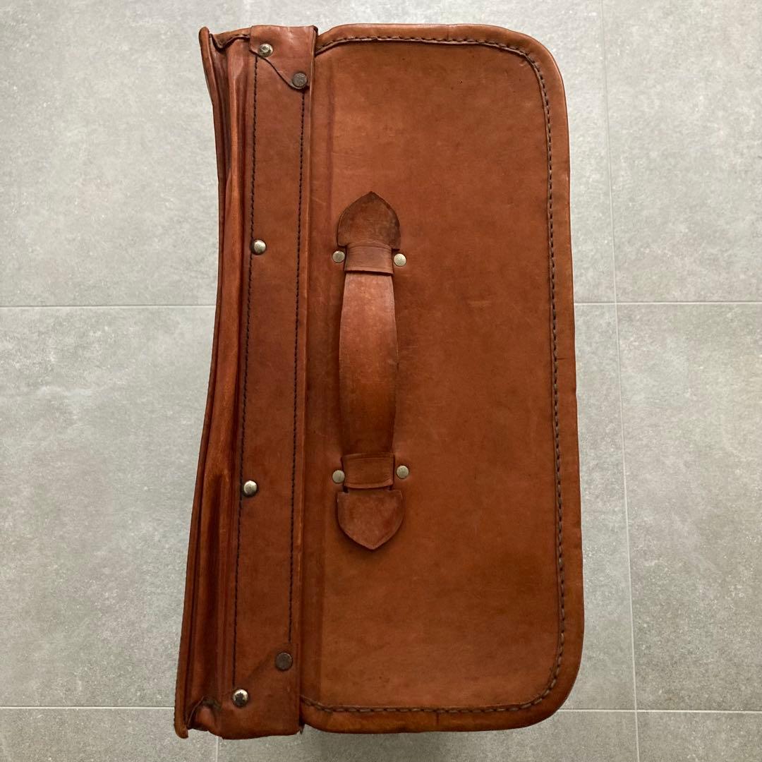 超特大 ヴィンテージ レザートランクケース トランクバッグ 80cm×44cm