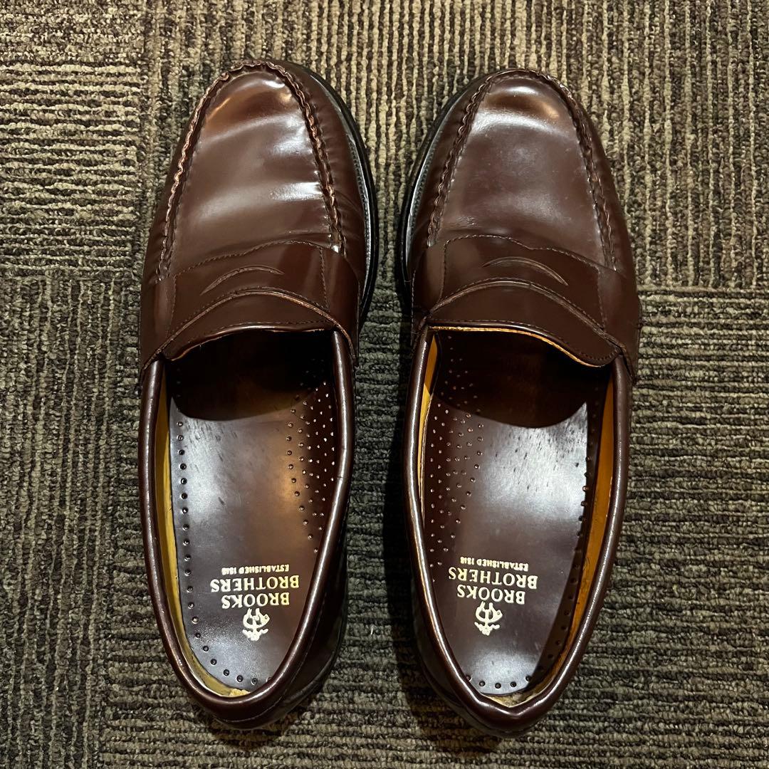 美品 Brooks Brothers ブラウンローファー 9D