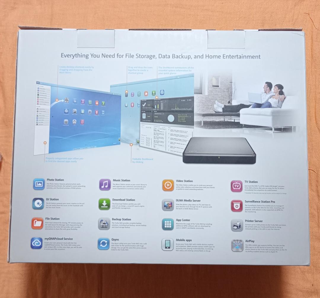 ★【動作品】QNAP HS-210 2TBファンレス NAS 静音②【送料無料】