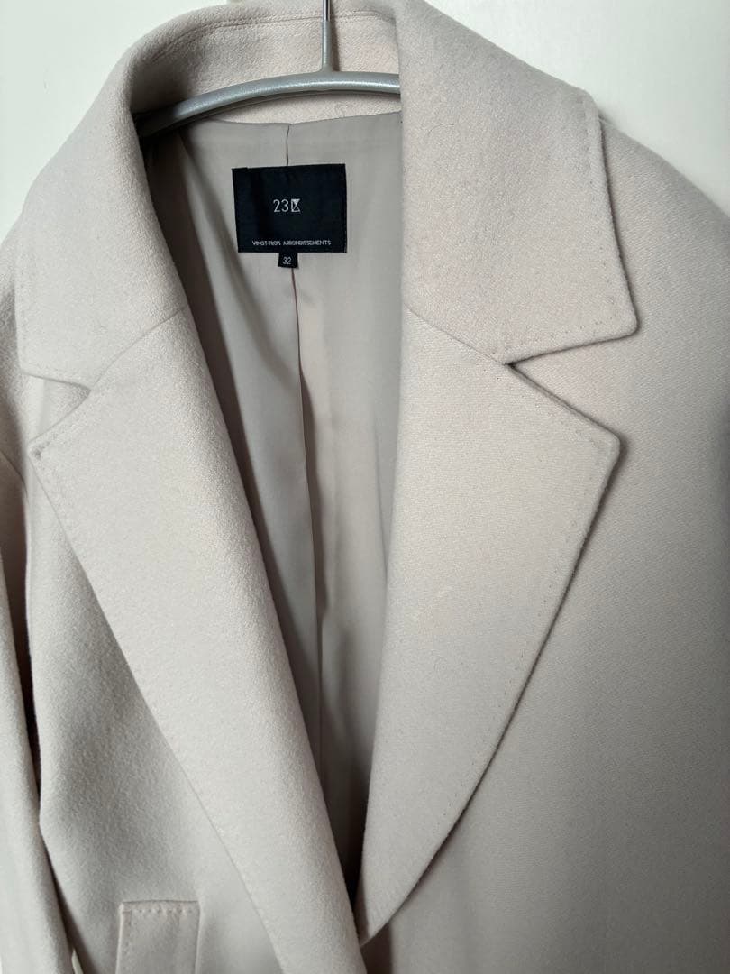 23区　ウールカシミヤビーバーチェスターコート