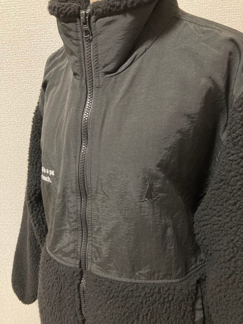 #FR2 GOLF ボアフリース ロゴ バックプリント 黒 ゴルフフェア 冬春秋