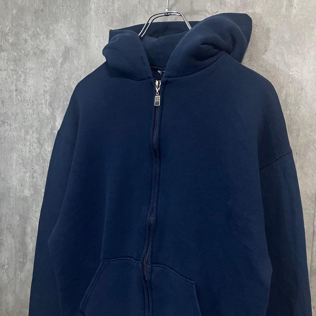 ラッセルアスレチック90sUSA製フルジップパーカーM相当ブランク無地ソリッド