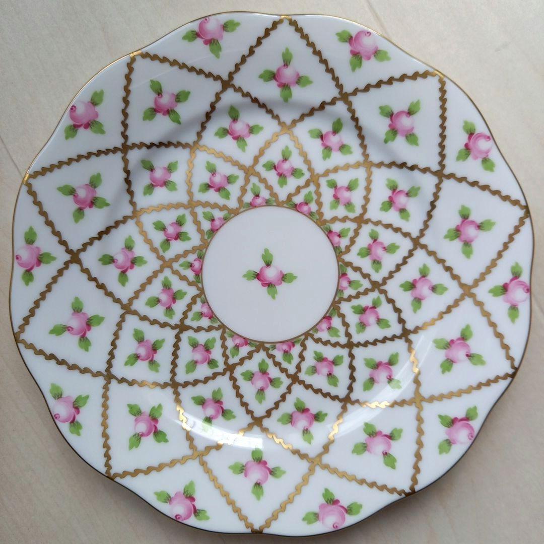 ヘレンド　セーブル風　小薔薇金彩　デザートプレート　Herend