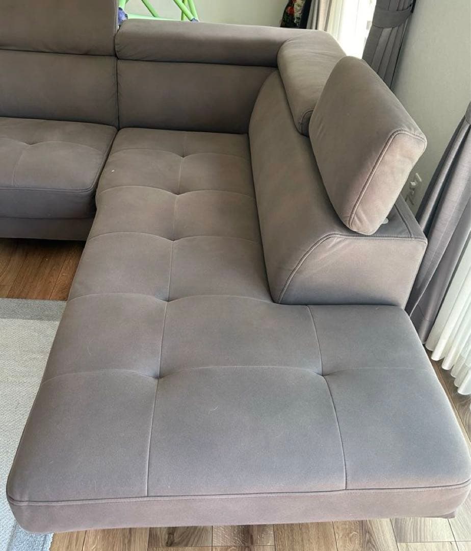 クラベス　茶色　L字ソファ、コーナーソファ、4〜５人掛けソファ、引き取り限定‼︎