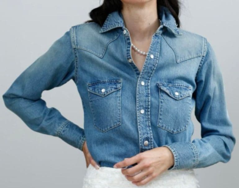 マディソンブルーデニムシャツ